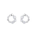 Hot Sale 925 Sterling Silver Star Shape Halo 5A Cubic Zircon Stud Earring for Women Fashion Jewelry