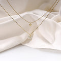925 Sterling Silver Double Layer Zircon Butterfly Pendant Necklace Platinum/Gold Plated Women's Jewelry for Party Engagement