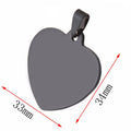 Factory Sale Pet Tag Cheap Titanium Steel Standard Size Blank Heart Shape Dog Tag