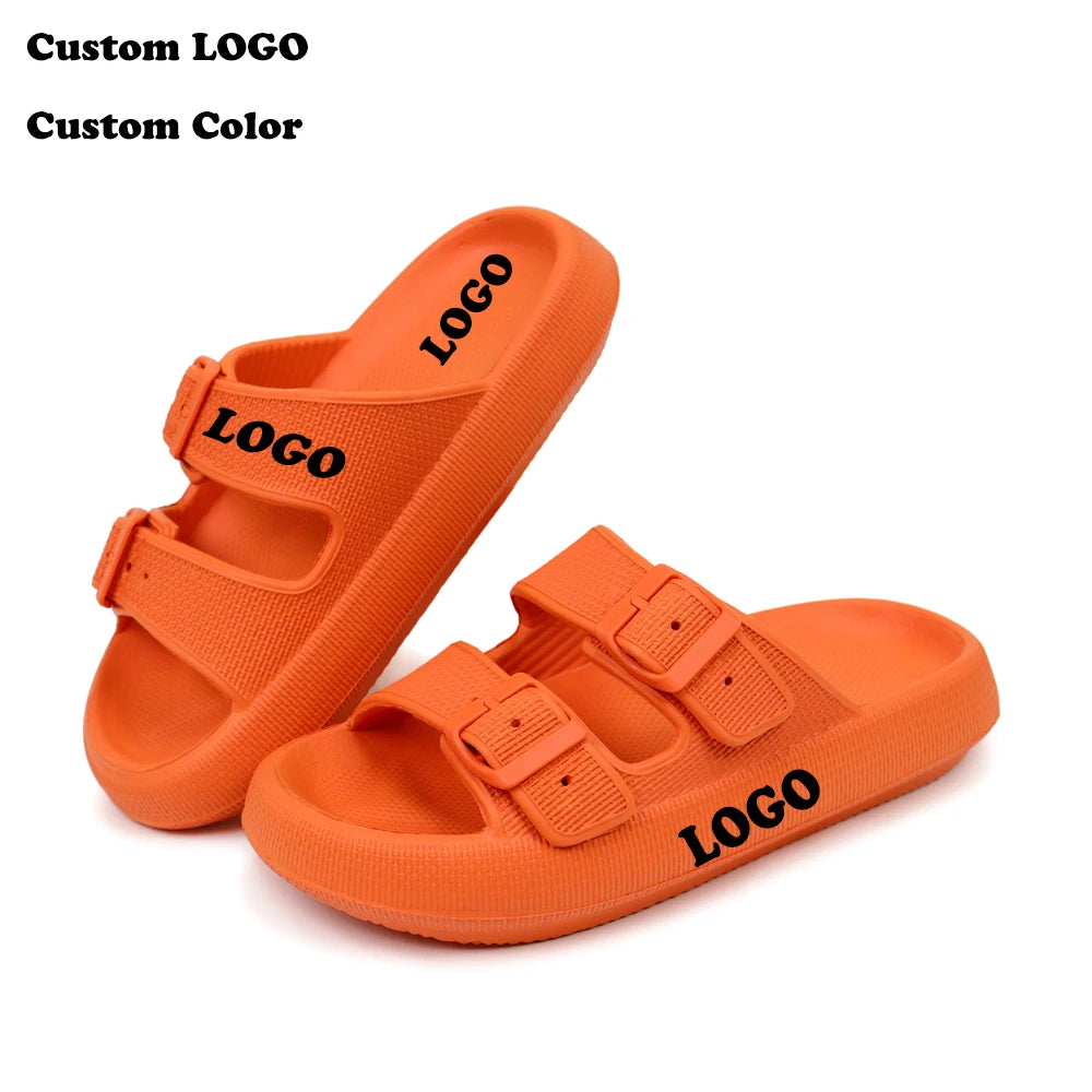 BreezeStep Adjustable Outdoor Slides Anti-Slip EVA Slippers Summer Beach Sandals Custom Logo Flip Flops Comfortable Slippers