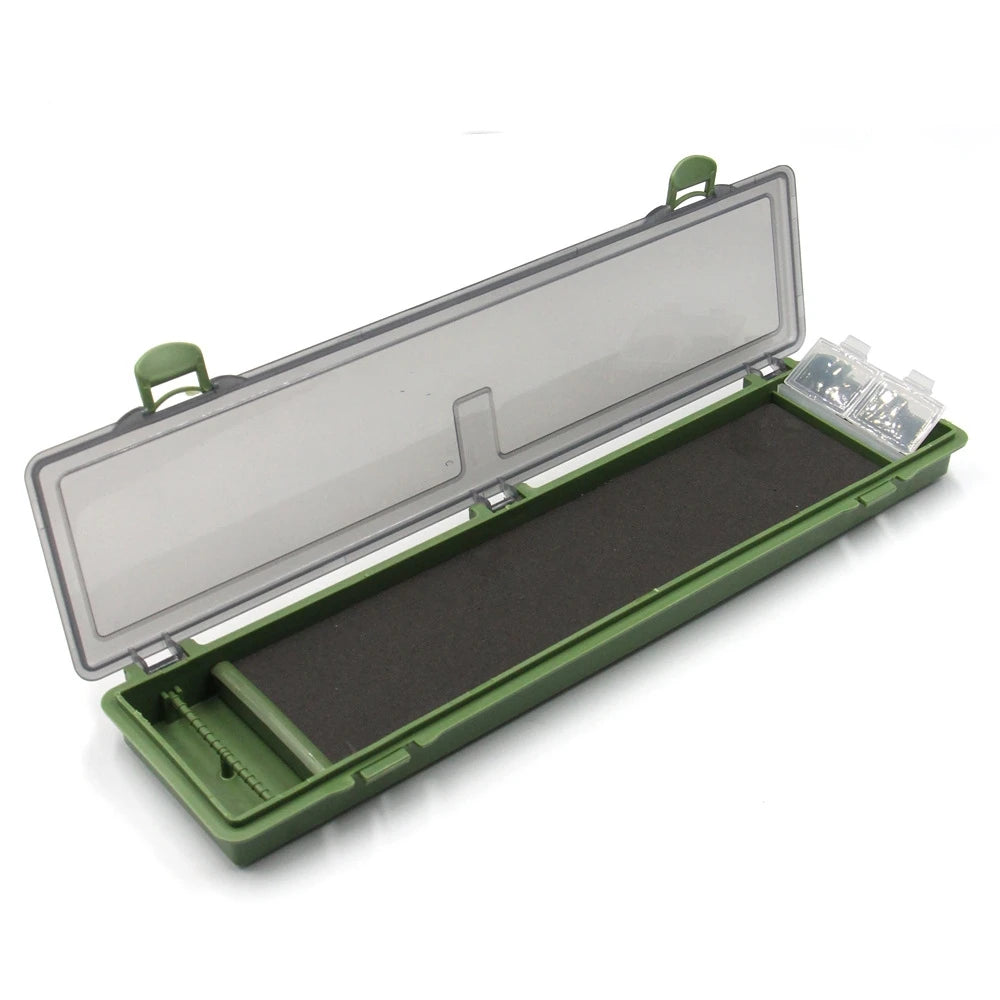 Wholesale 34.9*9*3cm Carp Fishing Tackle Box Stiff Hair Rig Board Rig Box Wallet Rig Storage Box