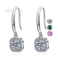 Classic Design S925 Moissanite Diamond Earring With GRA Certificate Fine Jewelry Colorful Moissanite Large Earrings for Women