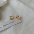 Simple Fashion INS 18K Gold Plated Pure 925 Sterling Silver Small Huggie Hoop Stud Earrings for Women Girls