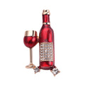 Luxury Exquisite Red Wine Cup Wine Bottle Shape Brooches Crystal Rhinestone Pins for Women Men Hats Suit Accessories Jewelry