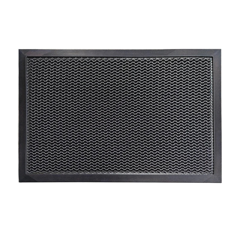 Heavy Duty Elastic Backed Entrance Mat Non-Slip 'Welcome' Rubber Doormat Machine Made Polyester Outdoor Carpet