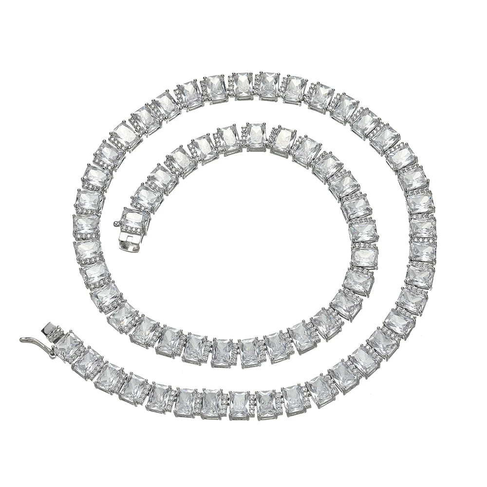 BC138 7MM Iced Out Men Tennis Chain Necklace Hip Hop Jewelry for Party Gift