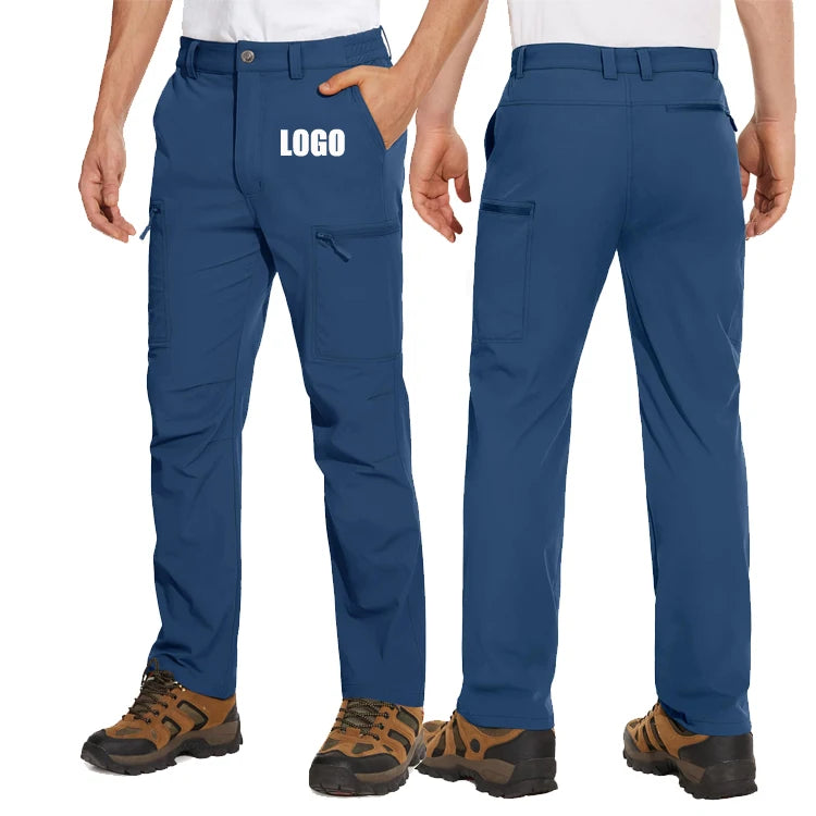 Custom LOGO Men's Trousers Men's Outdoor Pants Waterproof Hiking Camping Trousers Sport Pants for Men