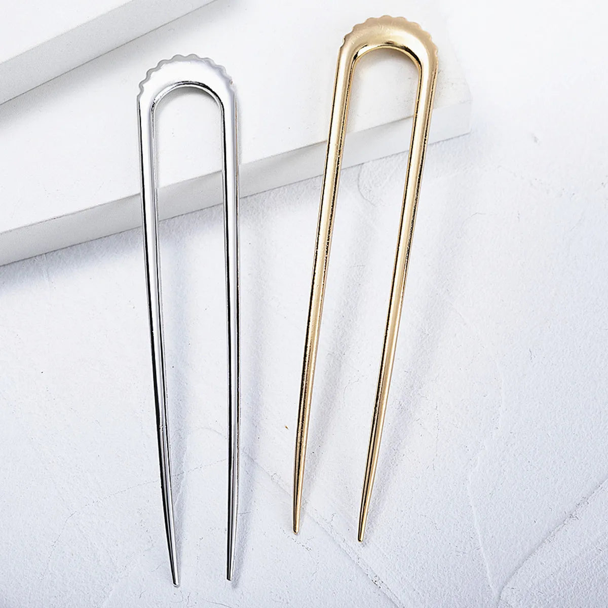 Genya  U Shaped Hairpins Hair Stick Fork Sticks French Hair Pin 2 Prong Updo Chignon Pins for Women Girls Buns Hair Accessories