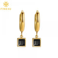 New Fashion Jewelry Stainless Steel 14K Gold Plated Party Wholesale Designer Colorful Zircon Earrings for Women
