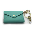 Fashion Lady Card Bag for Women Fashionable Green Key Ring Key Chain Leather Wallet Women