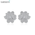 LUOTEEMI Plant Earing Fashion Earring Zircon Brand Woman Stud High End Latest Simple Modern Summer Ear Ring