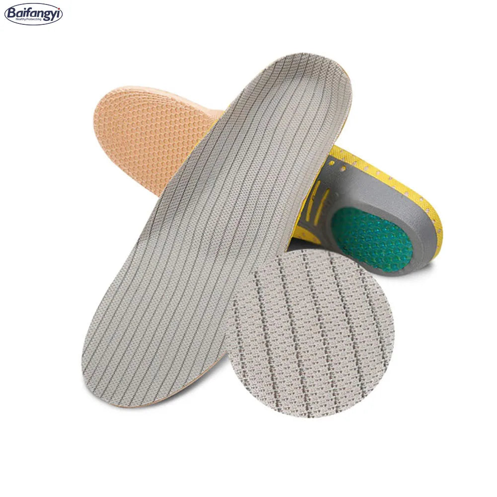 Men's and Women's Basketball & Running Sports Insoles with Warm Comfort PU Foot Arch Support Correction Material