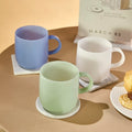 Custom Creative Opaque Color Glass Water Cup Borosilicate Glass Coffee Mug Drinking Glass Cup with Handle