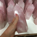 Wholesale Home Decorative Natural Rose Quartz Crystal Tower Hand Carved Big Size Crystal Point Other Crystal Crafts