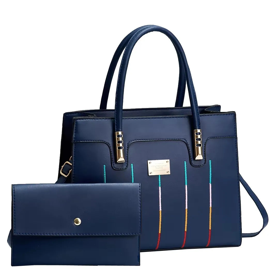 2025 TOP Design American Fashion Casual Women's Bag Trend Color Matching Four Piece Handbag Large Capacity Shoulder Bag
