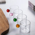 Wholesale Custom Clear Glass Tea Cup High Borosilicate Glass Water Cup With Colorful Handle