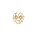 Chakra Jewelry Gold Ring Stainless Steel Adjustable Seed of Life 18K Statement Jewelry Joyas De Acero Inoxidable Al Por Mayor