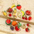 Beimai OEM Copper Charms for Children's Jewelry Making Cute DIY Accessories Featuring Strawberry Grapes Avocado Dragon Fruit