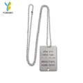 New Product Split Dog Tag Personalized Wholesale Necklace Stainless Steel Sublimation Engraving Dog Name Tag Plate