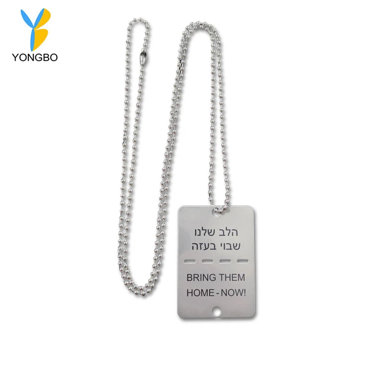 New Product Split Dog Tag Personalized Wholesale Necklace Stainless Steel Sublimation Engraving Dog Name Tag Plate