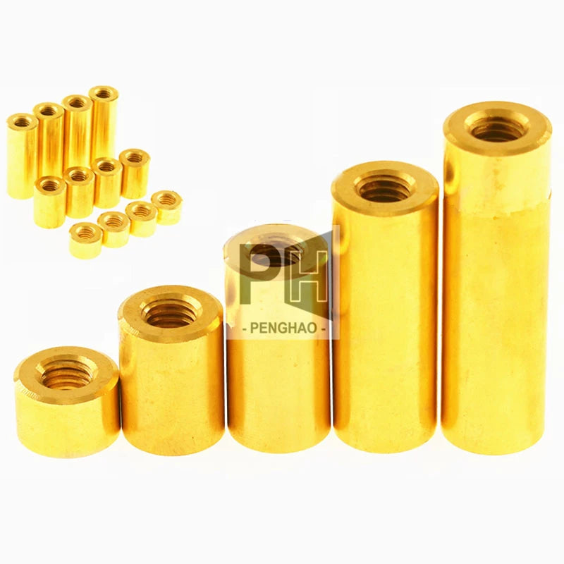 M1.8 L=1.5-30mm Round Spacer Stud Extend Long Nut Spacing Screw Thumb Nut Female Thread Hollow Pillar Column Brass Standoff