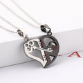 Romantic Valentine's Day Gift Heart Pendant Couple Necklace Key Pendant Couple Necklace