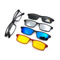 High Quality 4-in-1 Magnetic Photo Gray Polarized Clip-On Sunglasses Eyewear Optics Sunglasses