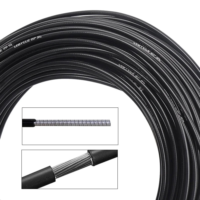 LEBYCLE 50m Boxed Bike Brake Shift Pipe Oil Lubricated Brake Shift Cable Housing Bicycle Brake Shift Cable Housing Cycling Parts