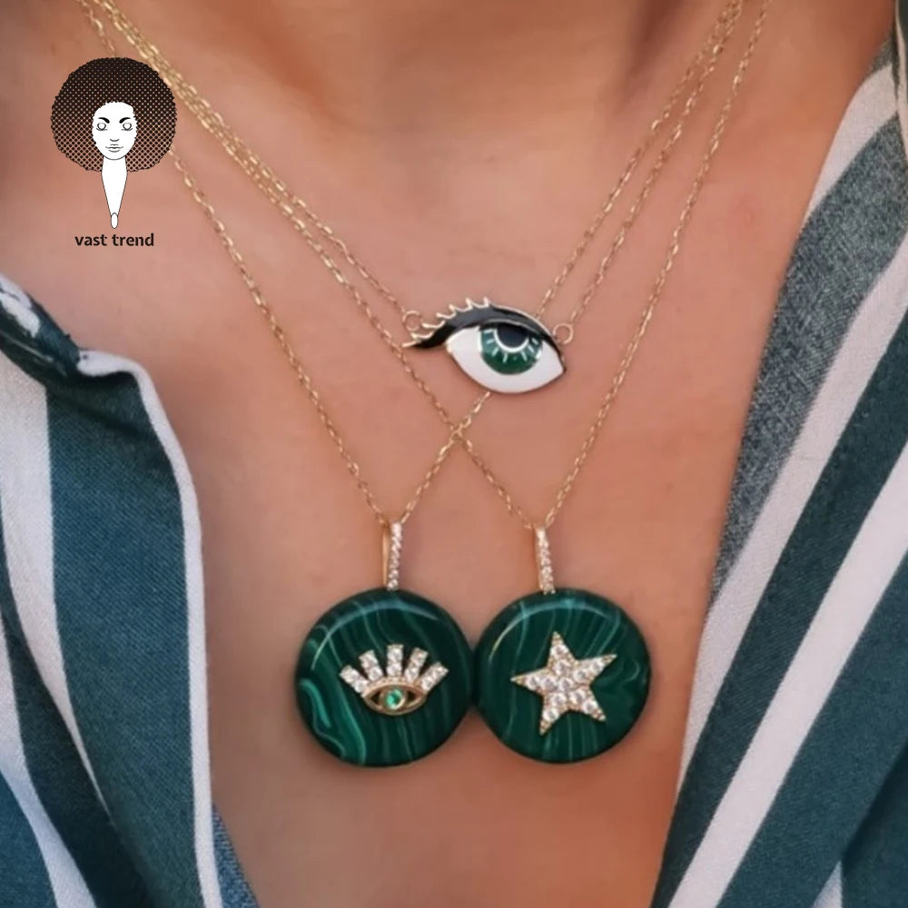 New Design Boho Color Letters Summer Simple Style DIY Multilayer Colored Soft Pott Devil's Eye Colorful Shell Bead Necklace