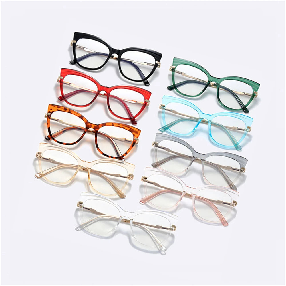 2022 New Design Optical Frame Cat Eye TR90 Anti Blue Light Glasses for Women