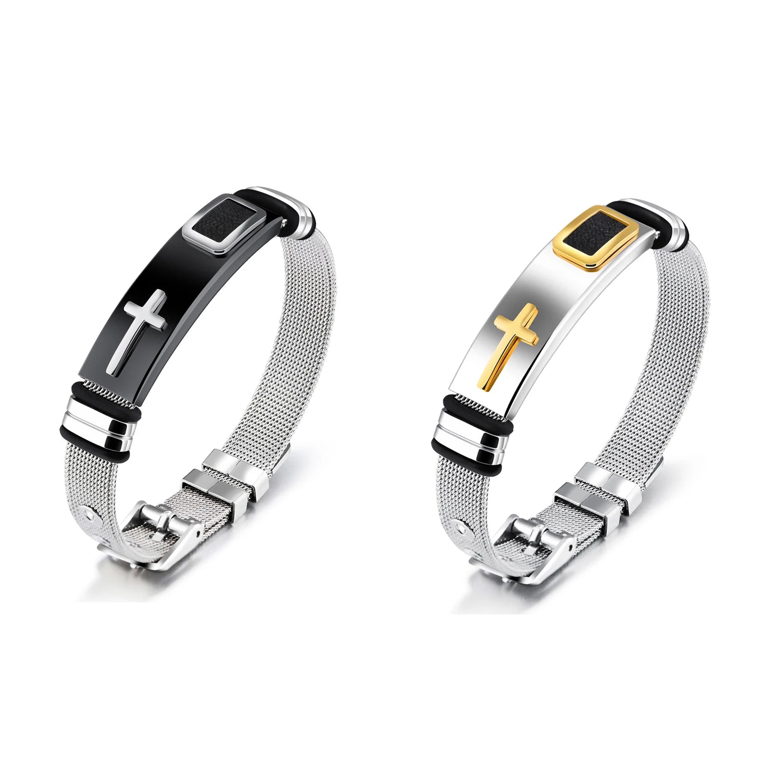 Retro Cross Stainless Steel Adjustable Bangles Anchor Design Men's Hip Hop Jewelry Gift Wholesale