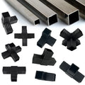 Furniture Grade Plastic Multiple square Tube Connector PP ABS Nylon Corner Fitting square Tube Frame Structural Pipe Fittings