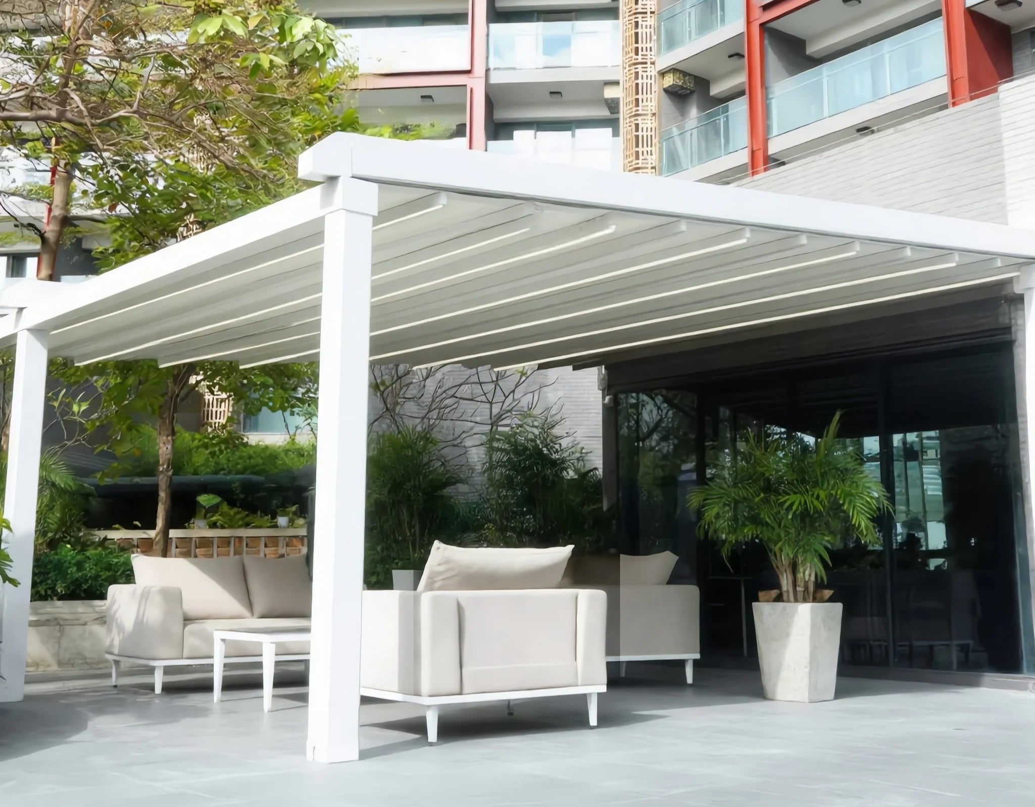 Customizable Electric Canopy Smart Remote Controlled Windproof and Waterproof for Outdoor Garage with Powder Coated Frame