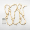 Cheap LED-illuminated Wooden Bead Garland for Home Christmas Tree Decor for Festive Home Decor