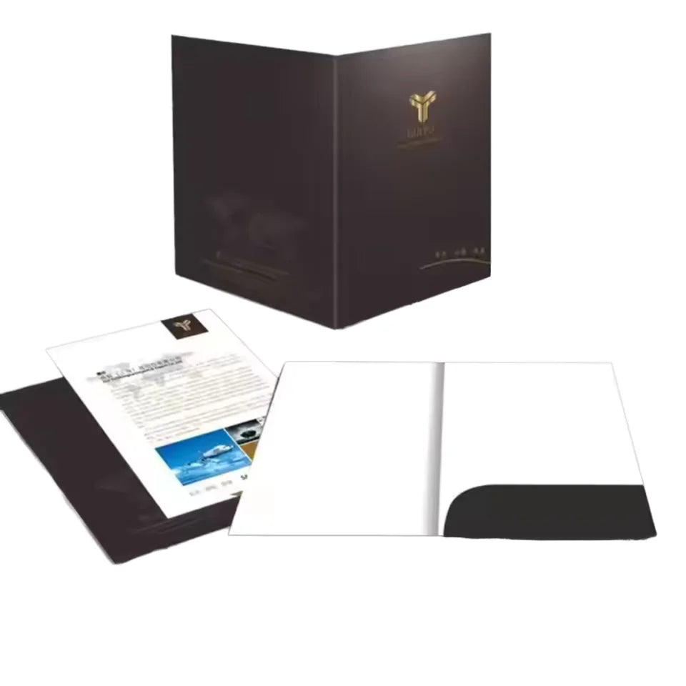 Custom Soft Touch Laminated Paper File Folder White A4 File Folder for Organizing Documents Promotional Use