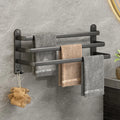 Naixin Contemporary 24-Inch Wall Mounted Aluminum 3-Tier Bath Towel Rack with Double Towel Bar for Bathroom