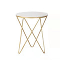 Modern Designed Marble Top Coffee Table With Gold Powder Coated Iron Leg Trendy Side Table Coffee Marble Top Dining Table