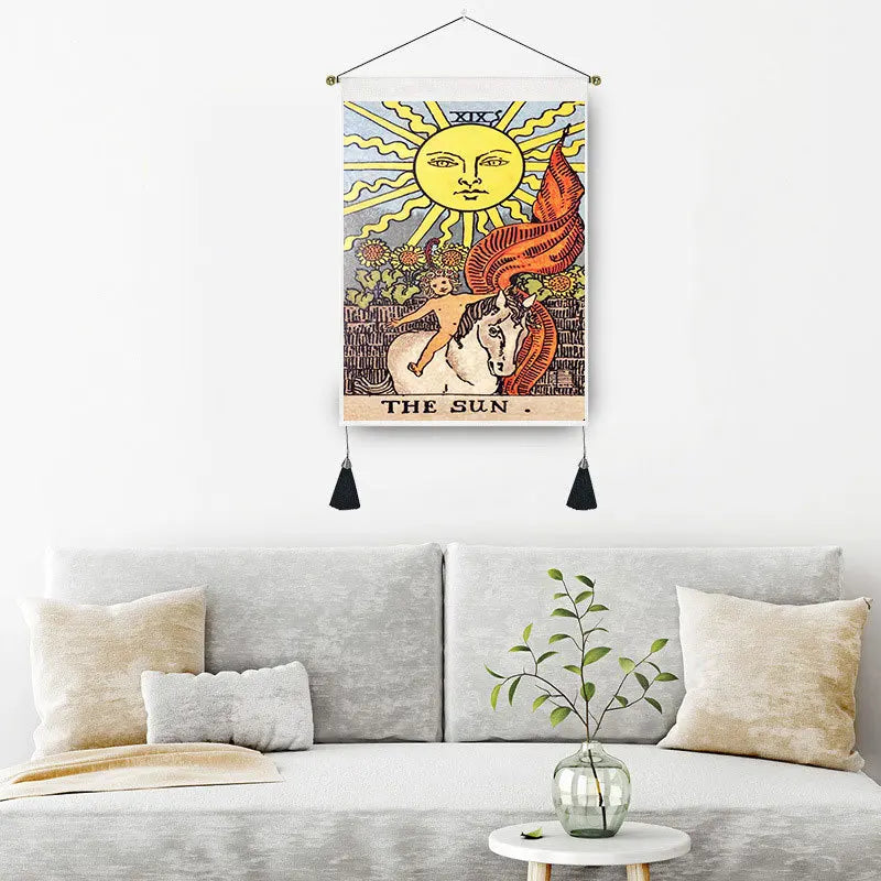 View From the Window Wall Fabric Scenery Hanging Cloth Decor Living Room Home Background Tapestry