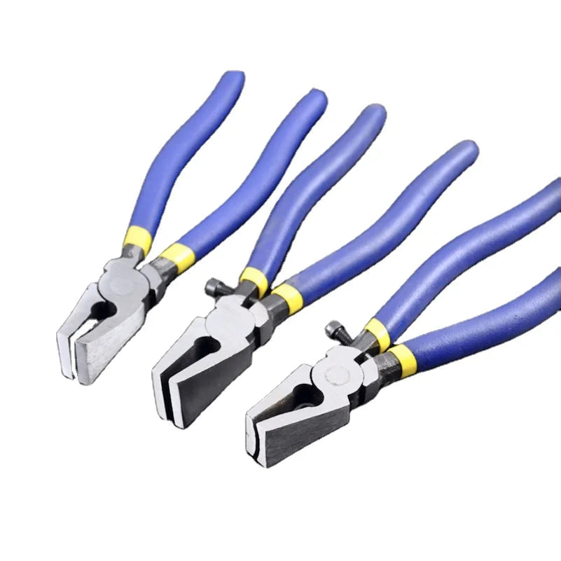 Customized DIY Crimping Glass Pliers 200-250mm Plastic Molded Handle OEM End Cutting Plier