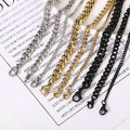 Waterproof Hip Hop Jewelry Gold Plated Mens Necklace Stainless Steel 5mm Cuban Chains Miami Cuban Link Chain Necklace