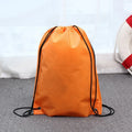 Customized Logo 210D Polyester Drawstring Backpack Promotional Reusable Shopping Bags