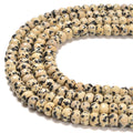 Hot Sale Dalmatian Stone Faceted Rondelle Gemstone Loose Beads Size 5x8mm for Jewelry Making