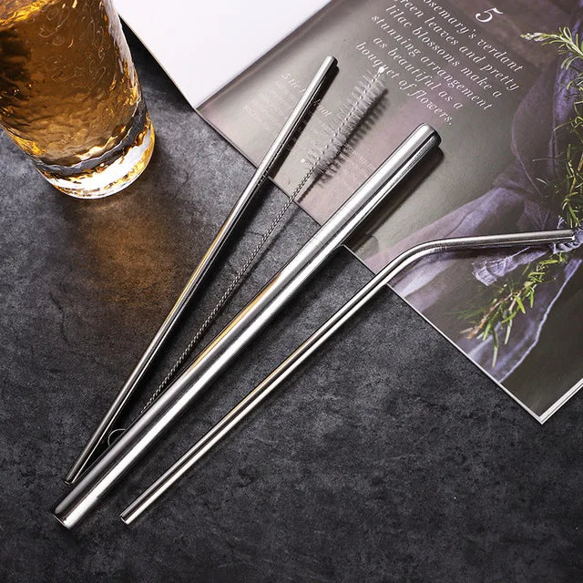 New Color Drink Straw Coffee Milk Tea Environmental Stainless Steel Straw