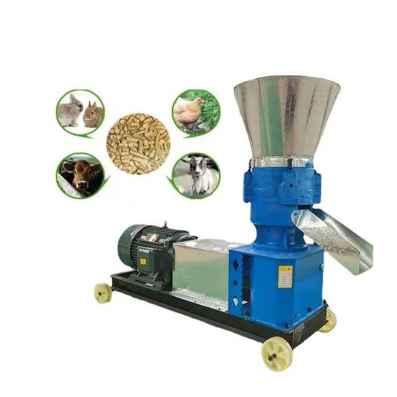 Hot Selling Animal Feed Pellet Machine Farm Pig Cattle Chicken Fish Poultry Livestock Feed Pellet Making Farm Machine 200 Kg/H
