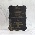 Creative 5X7 Inches Black/White Acrylic Menu With Gold Wording Bar Restaurant Wedding Dinner Acrylic Menu Card