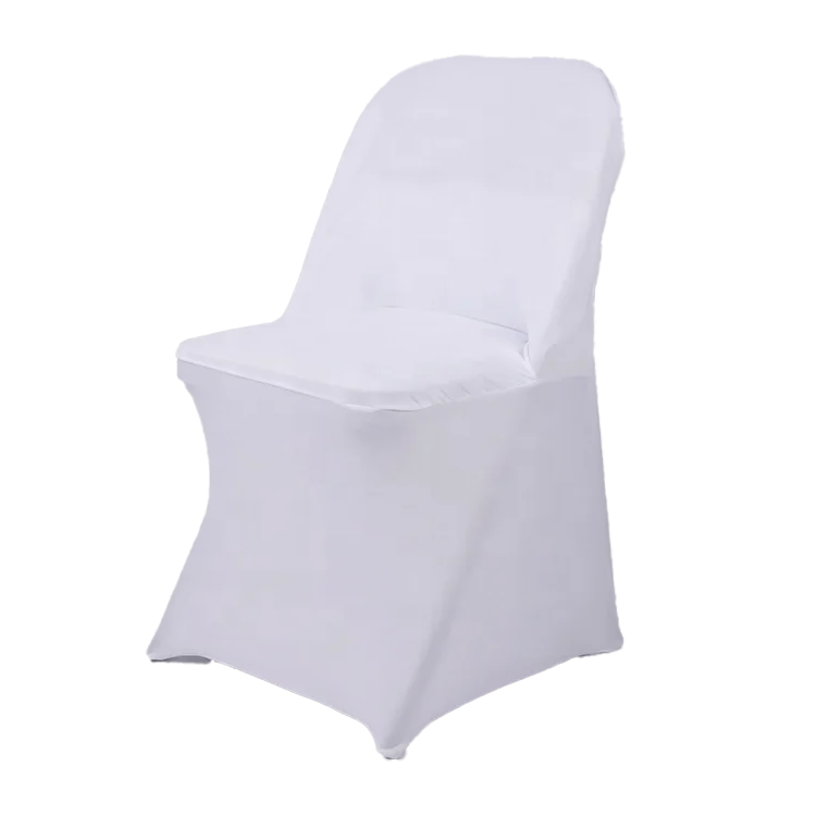 Folding Chair Covers Wholesale White Black Ivory Spandex Folding Chair Cover Stretch Slipcovers for Wedding