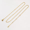 Hypoallergenic DIY Necklace Chain in Bulk 1.5 mm Gold Stainless Steel Three-Speed Adjustable Cross Pattern Jewellery for Gift