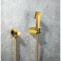 Brass Modern Wall-Mounted Toilet Set Booster Nozzle with Angle Valve Bidet Sprayer Vertical Spray Shower Sprayer for Bathroom