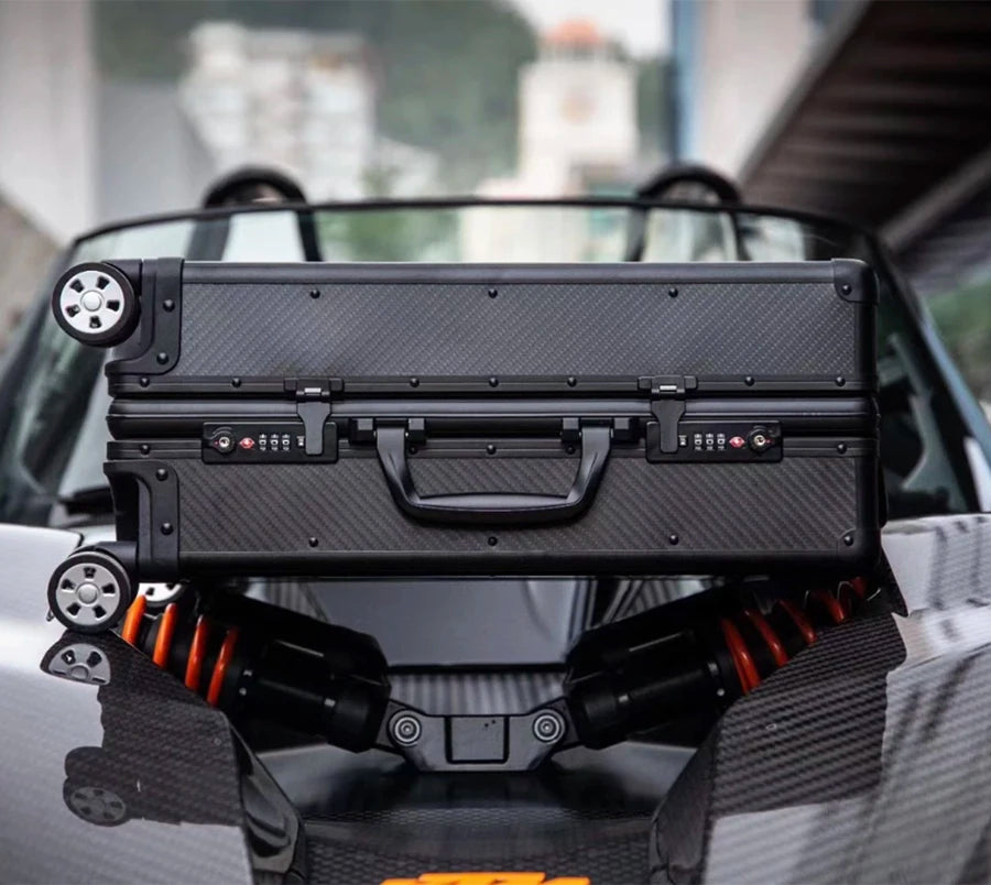 Real Carbon Fiber Suitcase Smart Professional Best Price High Quality Black 20" 24" Carbon Fiber Luggage