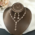 Cross-border European and American Gold Plated Jewelry Weeding Party Necklace Set